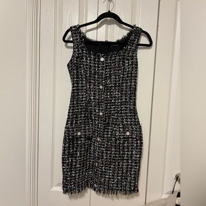 Tweed sleeveless dress